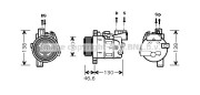 BWAK319 Kompresor, klimatizace PRASCO
