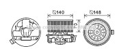 DA8010 Elektromotor, vnitřní ventilátor PRASCO