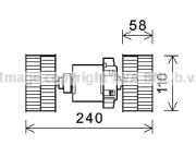 ME8288 Elektromotor, vnitřní ventilátor PRASCO