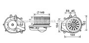 VN8352 Elektromotor, vnitřní ventilátor PRASCO