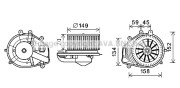 VN8353 Elektromotor, vnitřní ventilátor PRASCO