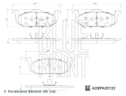 ADBP420133 Sada brzdových destiček, kotoučová brzda BLUE PRINT