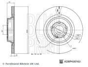 ADBP430163 Brzdový kotouč BLUE PRINT