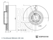 ADBP430180 Brzdový kotouč BLUE PRINT