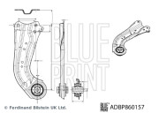 ADBP860157 Řídicí páka, zavěšení kol BLUE PRINT