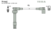 T114C Sada kabelů pro zapalování TESLA
