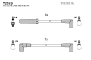 T202B Sada kabelů pro zapalování TESLA