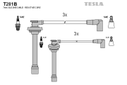 T281B Sada kabelů pro zapalování TESLA