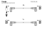 T364B Sada kabelů pro zapalování TESLA