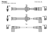 T958C Sada kabelů pro zapalování TESLA