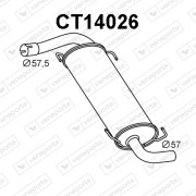 CT14026 Zadní tlumič výfuku VENEPORTE