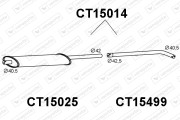 CT15014 Střední tlumič výfuku VENEPORTE