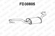 FD30805 Střední tlumič výfuku VENEPORTE