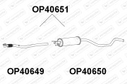 OP40651 Střední tlumič výfuku VENEPORTE