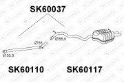 SK60037 Zadní tlumič výfuku VENEPORTE