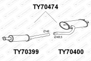 TY70474 Zadní tlumič výfuku VENEPORTE