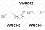 VW80342 Zadní tlumič výfuku VENEPORTE