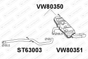 VW80350 Zadní tlumič výfuku VENEPORTE