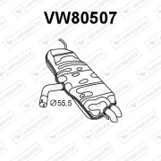 VW80507 Zadní tlumič výfuku VENEPORTE