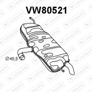 VW80521 Zadní tlumič výfuku VENEPORTE