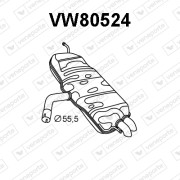 VW80524 Zadní tlumič výfuku VENEPORTE