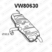 VW80630 Zadní tlumič výfuku VENEPORTE