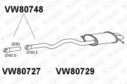 VW80748 Zadní tlumič výfuku VENEPORTE