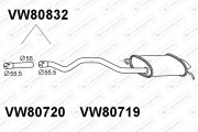 VW80832 Zadní tlumič výfuku VENEPORTE