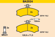 BA2024 Sada brzdových destiček, kotoučová brzda BARUM