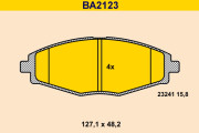 BA2123 Sada brzdových destiček, kotoučová brzda BARUM