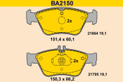 BA2150 Sada brzdových destiček, kotoučová brzda BARUM