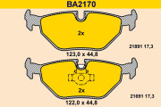 BA2170 Sada brzdových destiček, kotoučová brzda BARUM