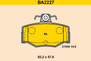 BA2227 Sada brzdových destiček, kotoučová brzda BARUM