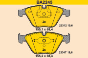 BA2245 Sada brzdových destiček, kotoučová brzda BARUM