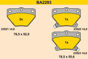 BA2293 Sada brzdových destiček, kotoučová brzda BARUM