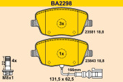 BA2298 Sada brzdových destiček, kotoučová brzda BARUM