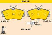 BA2321 Sada brzdových destiček, kotoučová brzda BARUM