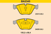 BA2345 Sada brzdových destiček, kotoučová brzda BARUM