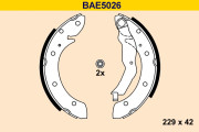 BAE5026 Sada brzdových čelistí BARUM