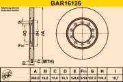 BAR16126 Brzdový kotouč BARUM