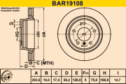 BAR19108 Brzdový kotouč BARUM