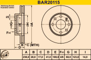 BAR20115 Brzdový kotouč BARUM