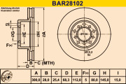 BAR28102 Brzdový kotouč BARUM