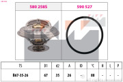 580 258 Termostat, chladivo Made in Italy - OE Equivalent KW