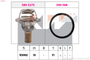 580 327 Termostat, chladivo Made in Italy - OE Equivalent KW