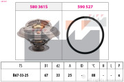 580 361 Termostat, chladivo Made in Italy - OE Equivalent KW