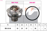 580 742 Termostat, chladivo Made in Italy - OE Equivalent KW