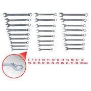 517.0099 KS TOOLS Sada plochých klíčů s očkem 6-32 mm (prohnutý) - 25dílná | 517.0099 KS TOOLS