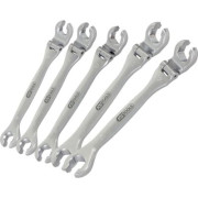 518.0360 KS TOOLS 8016735 / KS TOOLS Souprava otevřených dvojitých očkových klíčů s kloubem CHROMEplus, 5dílná 518.0360 KS TOOLS