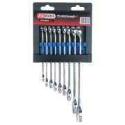 518.0640 KS TOOLS Sada plochých klíčů s očkem CHROMEplus 8-19 mm (zahnutý) - 9dílná | 518.0640 KS TOOLS